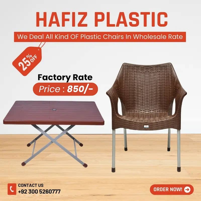 Plastic Chair And Tables . . Hafiz plastic 0300 5260777 0