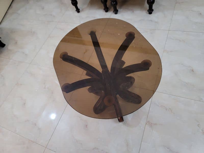 wooden glass table 1
