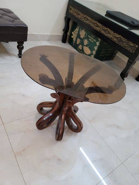 wooden glass table 2
