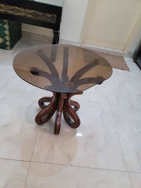 wooden glass table 3