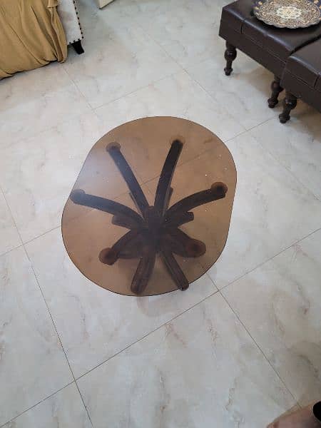 wooden glass table 5