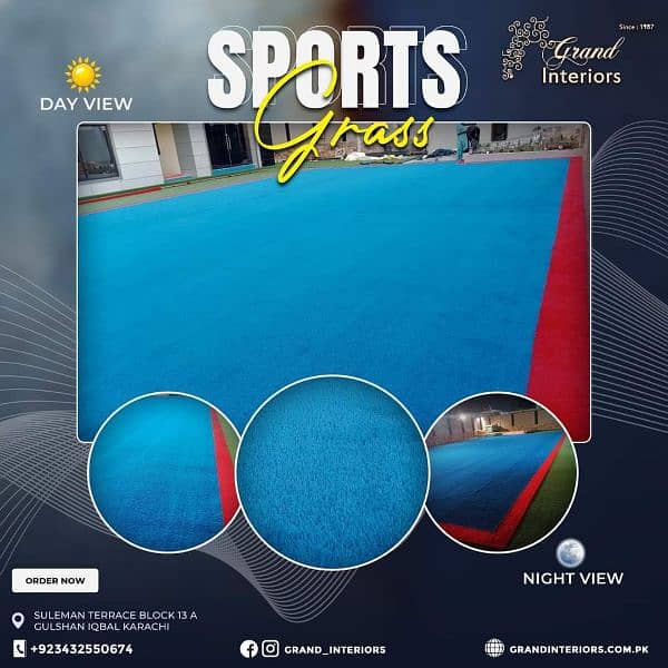 Artificial grass carpet Astro turf Sports grass Field Grass by Grand i 4