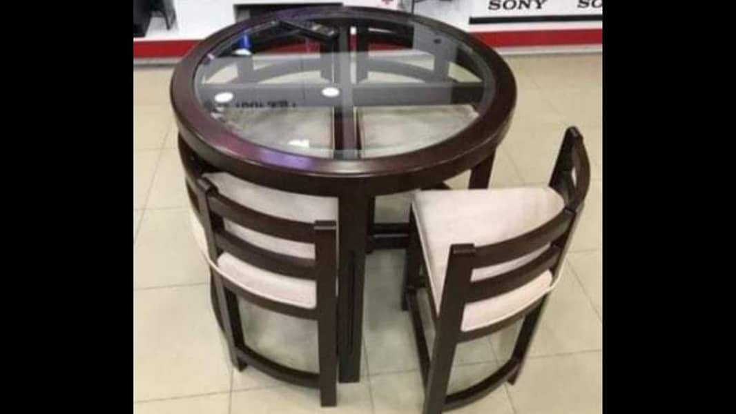 coffee table / dining table with dining chairs /4 seater dining table 1