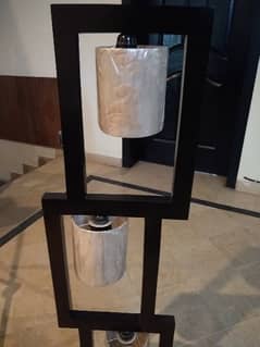 Wooden standing lamp without working.