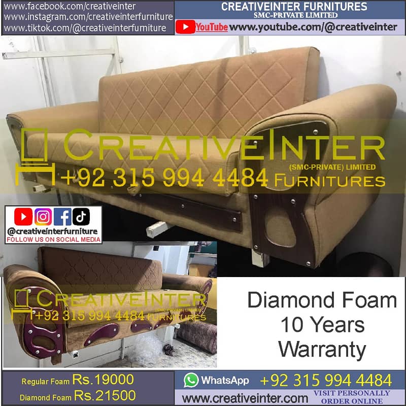 sofa cum bed foam wood color furniture home office almari shop table 11