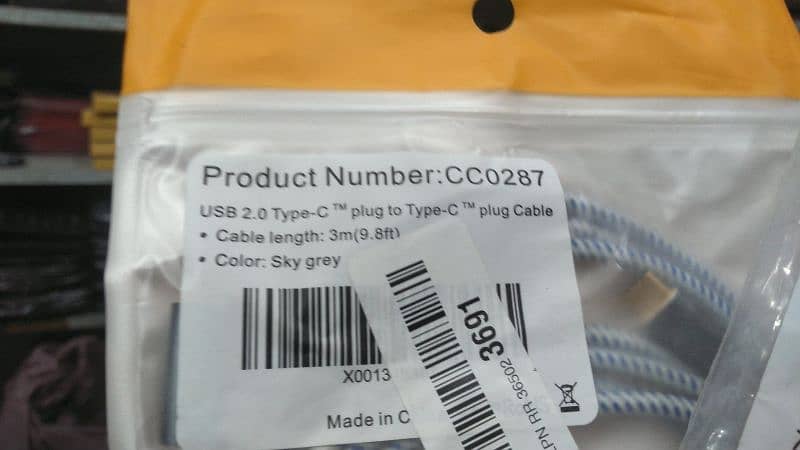 cablecreation 10ft long type C to type C PD 3