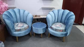 Flower Sofa Chairs with Coffee Table 0