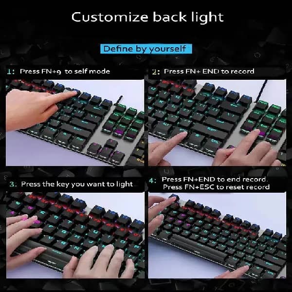 KEYBOARD AOC GK410 RGB MECHANICAL GAMING KEYBOARd WiTH BLUE SWiTCH 5