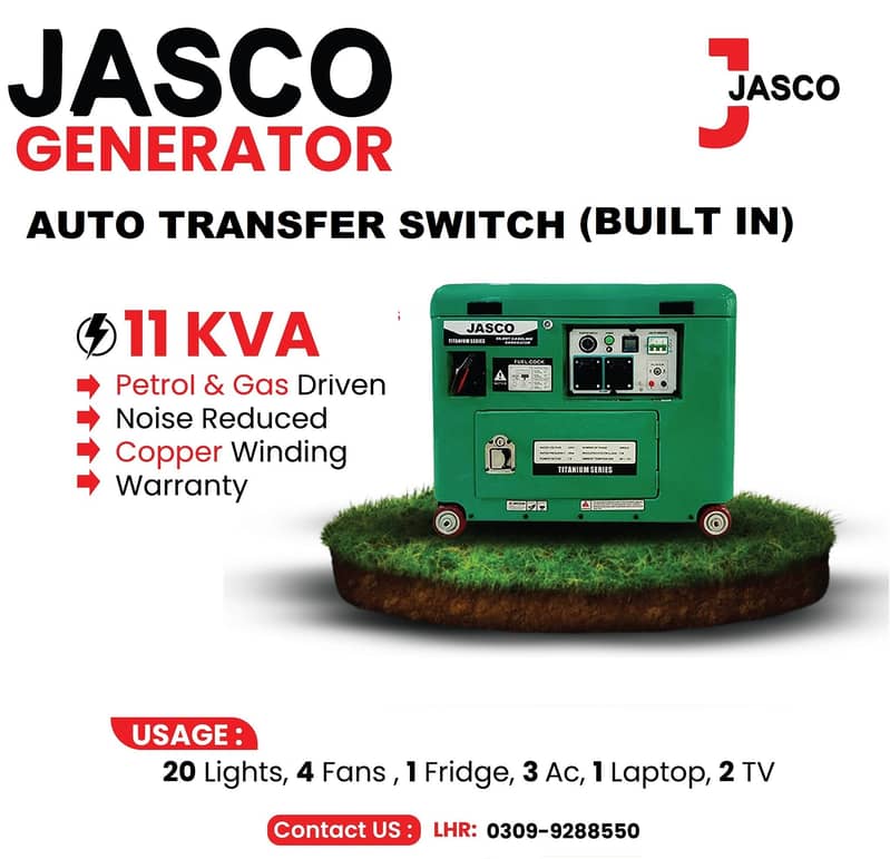 Sound Proof Generator Canopy Jasco 8 KVA-16KVA NEW BOX PACK WARRANTY 1