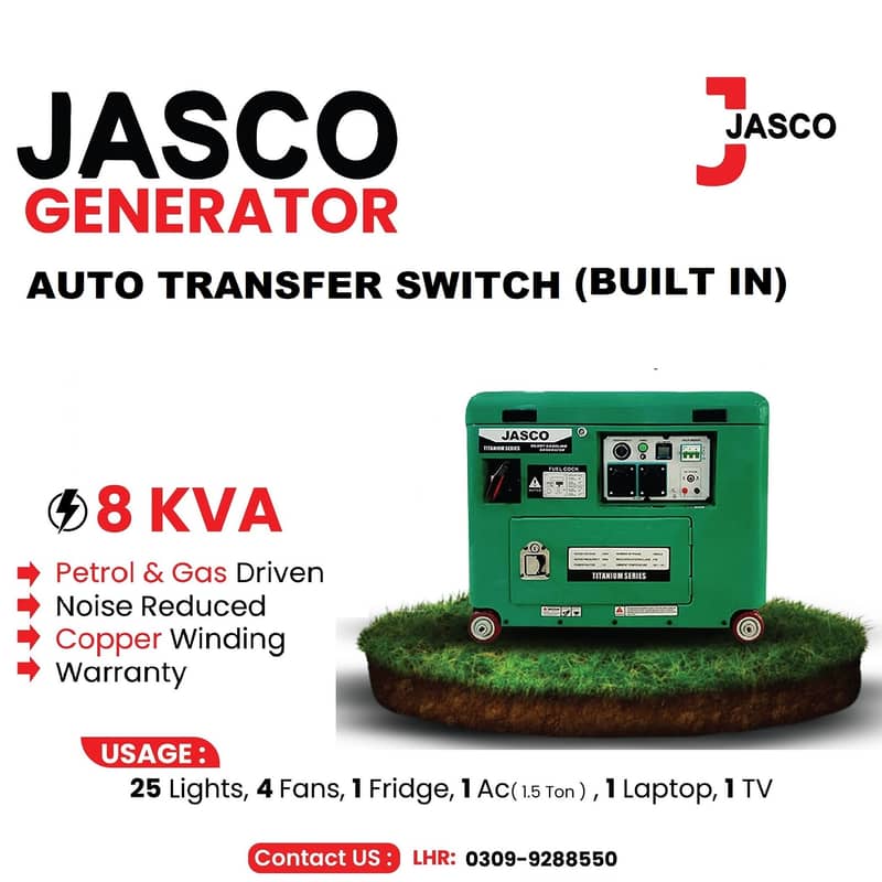 Sound Proof Generator Canopy Jasco 8 KVA-16KVA NEW BOX PACK WARRANTY 2