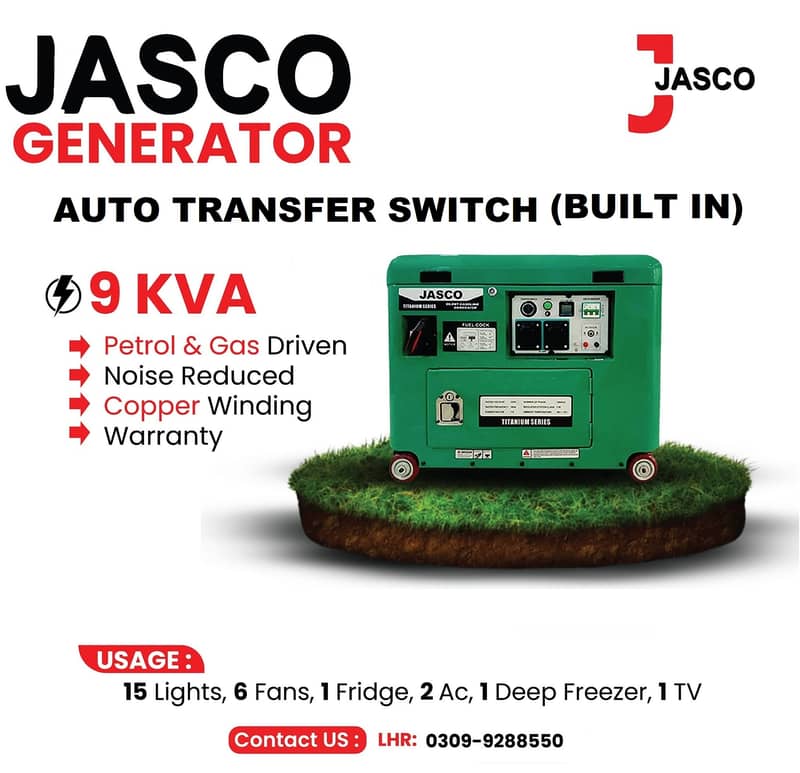 Sound Proof Generator Canopy Jasco 8 KVA-16KVA NEW BOX PACK WARRANTY 3
