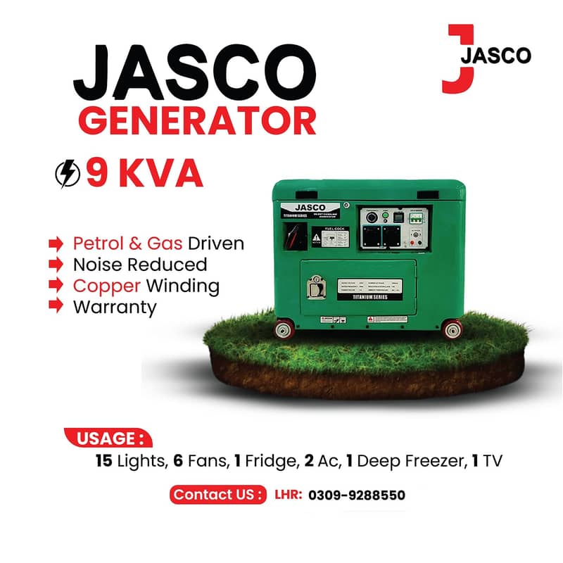 Sound Proof Generator Canopy Jasco 8 KVA-16KVA NEW BOX PACK WARRANTY 5