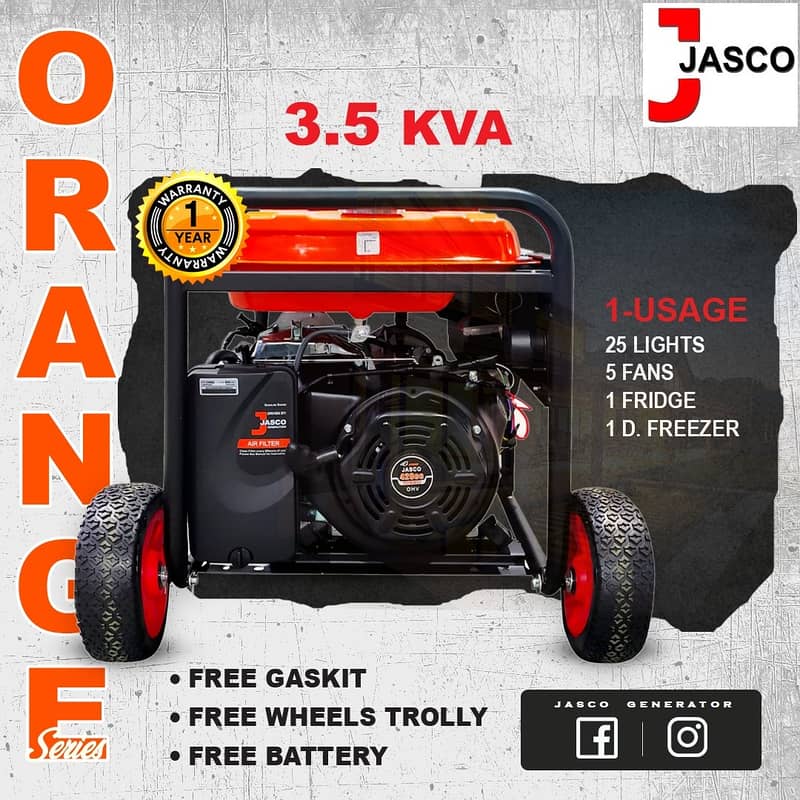 Generator 4 KVA Rigid by Jasco RG-6600 New with Warranty 1