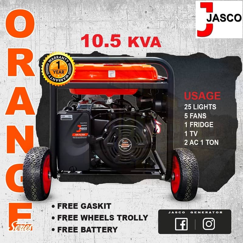 Generator 3.5 kva Rigid by Jasco RG-6000 New with Warranty 3
