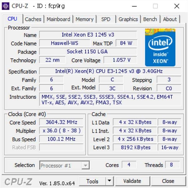 Xeon e3 1245 v3 processor 1