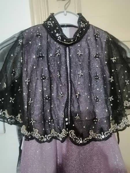 glittery fairy frock with pearls on neck 1
