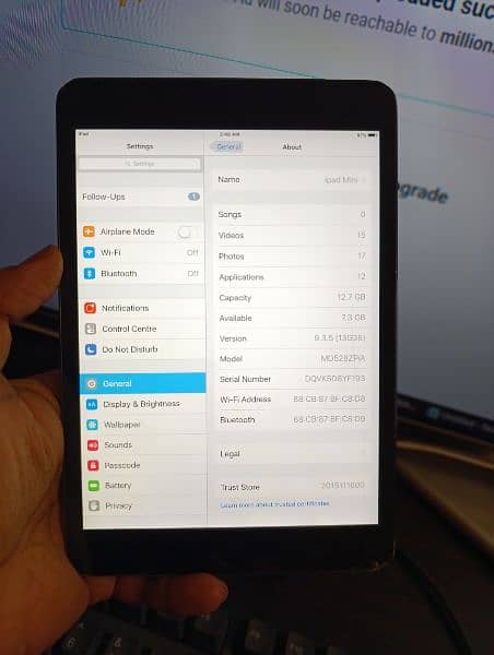 Apple iPad Mini 16gb 7