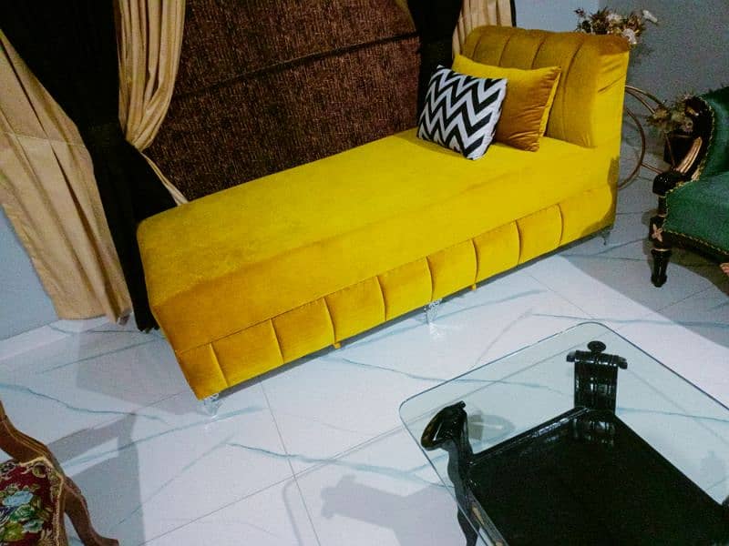 sofacom bed 3seater velvet fabric 1