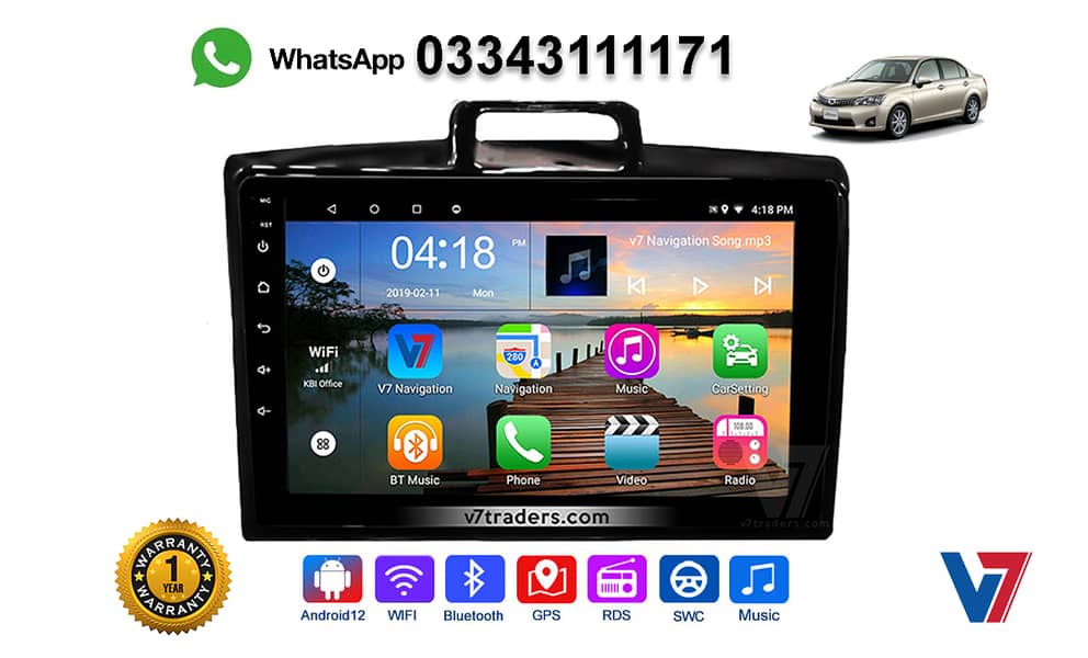 V7 Toyota Axio Fielder Android LCD LED Car Navigation player Panel GPS 0