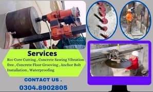 Core Cutting and Concrete Cutting (Wall Sawing) Services