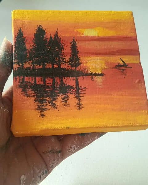 canvas painting 4/4 inches 0