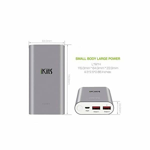 ikits 10200mah power bank 2.4A standard charging 2