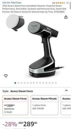 tefal steamer iron force