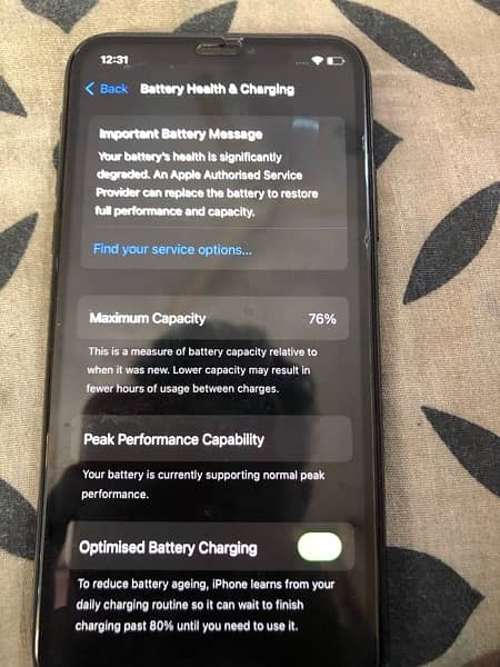 iphone xs non pta dot on screem minnor battery health service 3