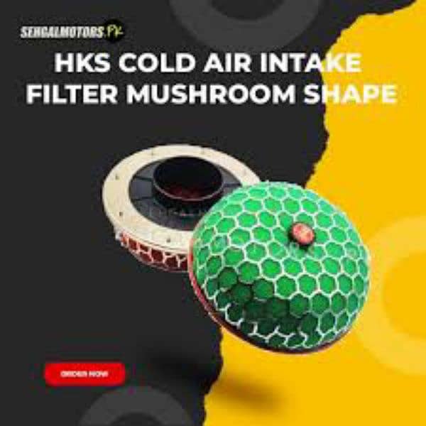 HKS Original Mashroom Air filter 4" inlet - Car Cold Air Intake 1