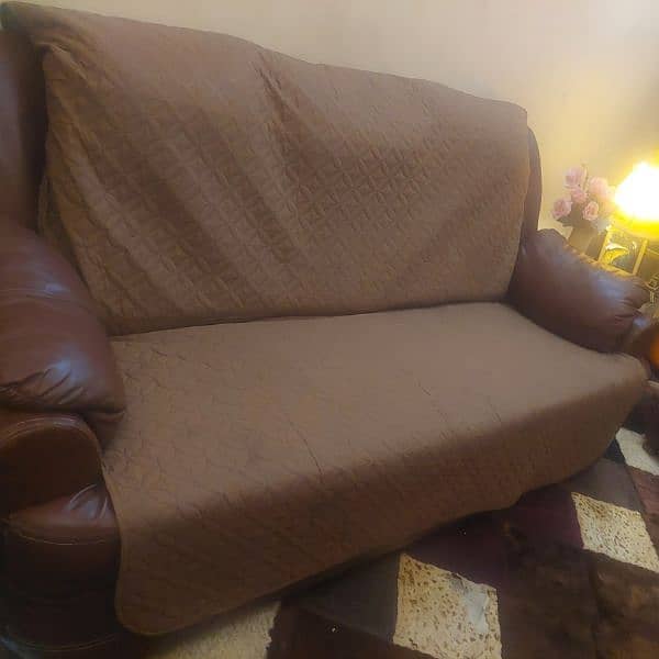 Urgent Sale 7 Seater Sofa Set with Cover 6