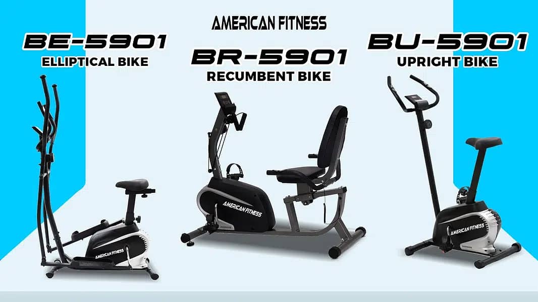 Elliptical / treadmill American Fitness Brand Recumbent cycle dumbbell 0