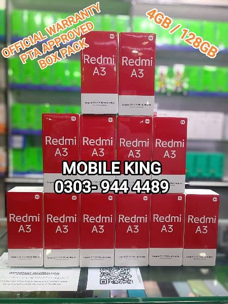 XIAOMI REDMI A3 128GB PIN PACK NOTE 13 PRO REDMI 12 13C A2+ AVAILABLE 0