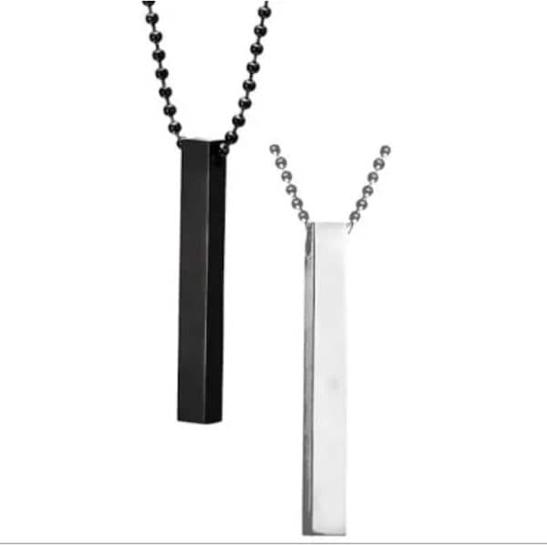 Boys Bar Necklace Pack Of 2 Materials Stainless Steel 2