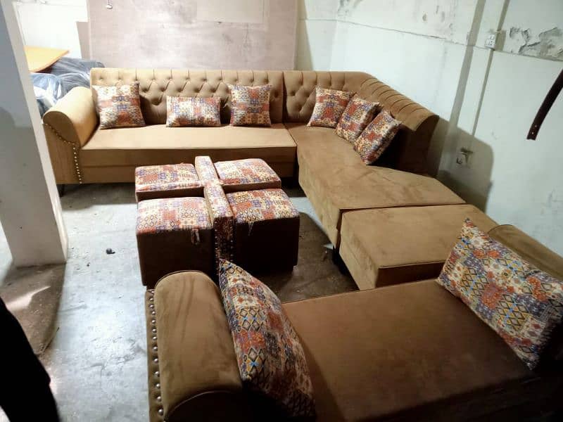 Lshape sofa/7seater/Sofa set/corner sofa set/seven seater/sofa cum bed 4