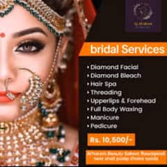 bridal makeup shandaar offer al. haram beautysaloon with home pkges