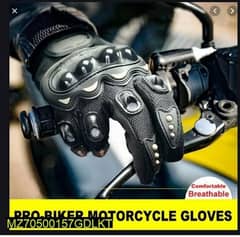 Biker Gloves, Black