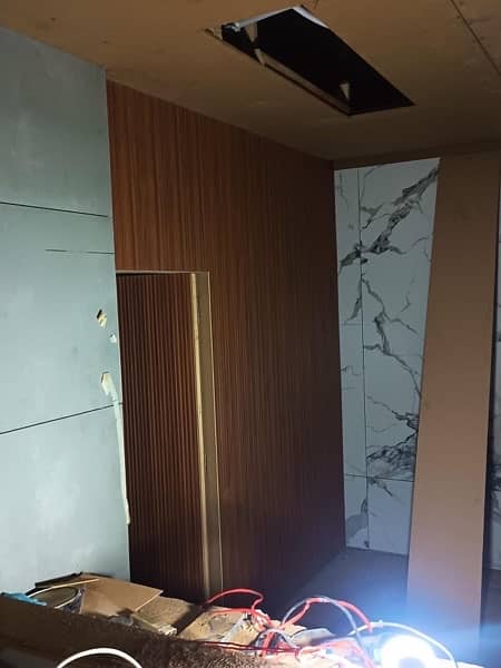 wallpaper, woodenfloor, wpc and pvc panel, window blinds, gypsum 8x4 15
