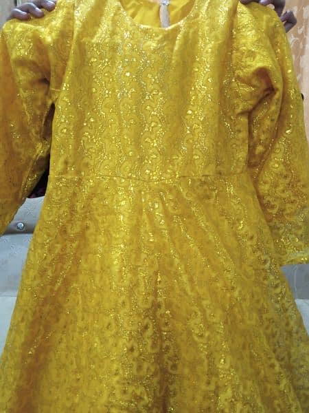 EID YELLOW FROCK 1