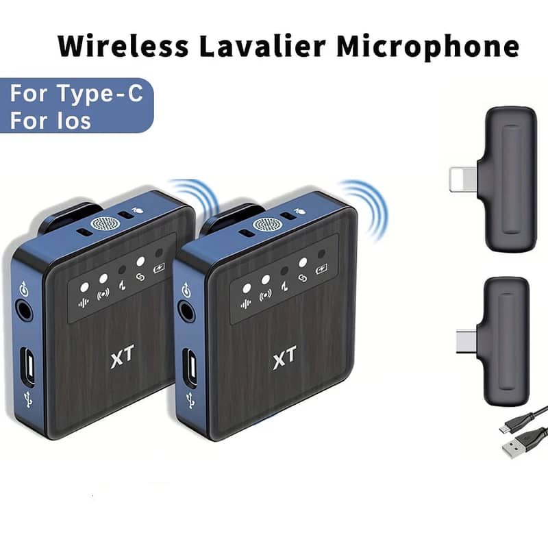 Big Eid sale K8 wirless mic X1 2in1 Wireless Vlogging Kit led light 6
