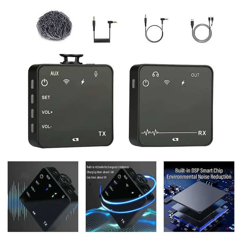 Different types K8 Collar Wireless Mic & Type C & Velogging kit 10