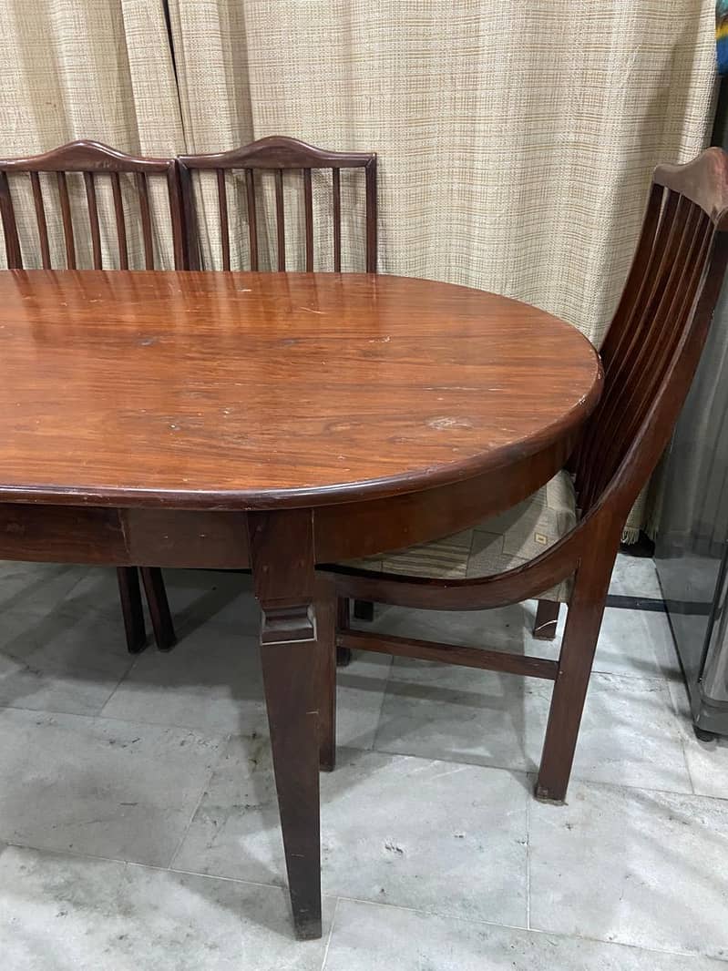 Wooden Dining Table 6 chairs 0