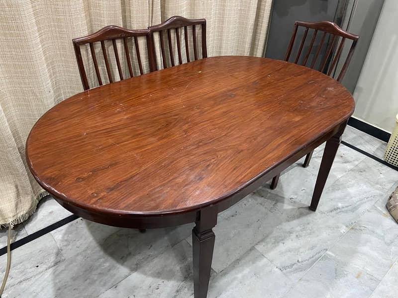 Wooden Dining Table 6 chairs 1