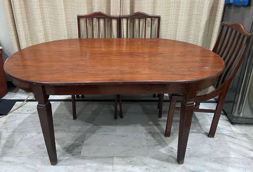 Wooden Dining Table 6 chairs 2