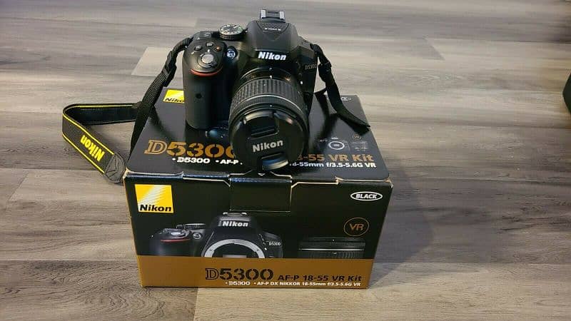 NIKON D5300 DSLR Camera Body with Dual Lens: AF-P DX NIKKOR 18