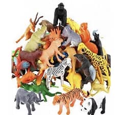 Wild Animal Jungle Toys Pack Of 6