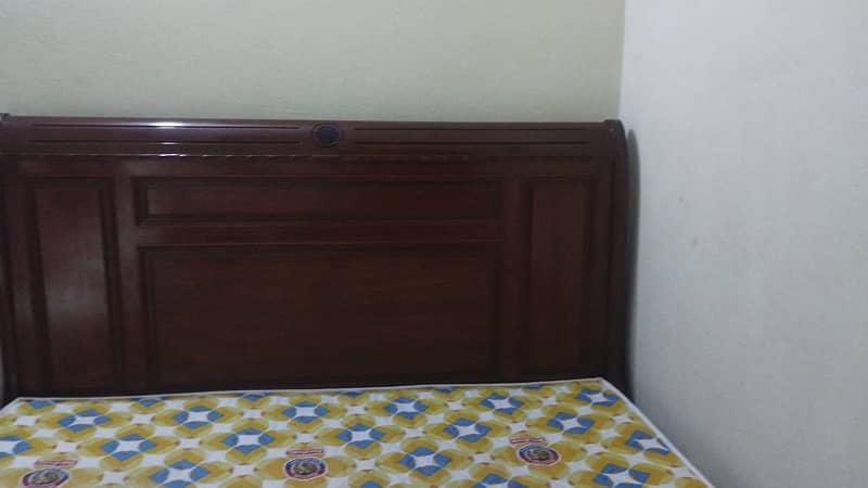 New king size wooden bed with Mattress 3