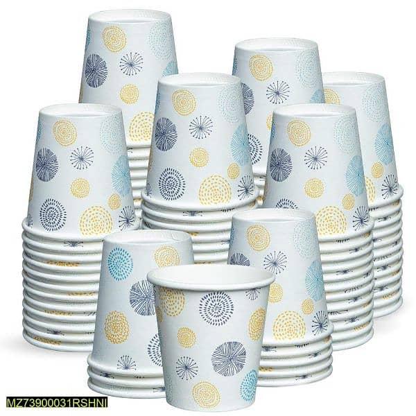 Disposable paper cup set Pack of 100 pcs 1