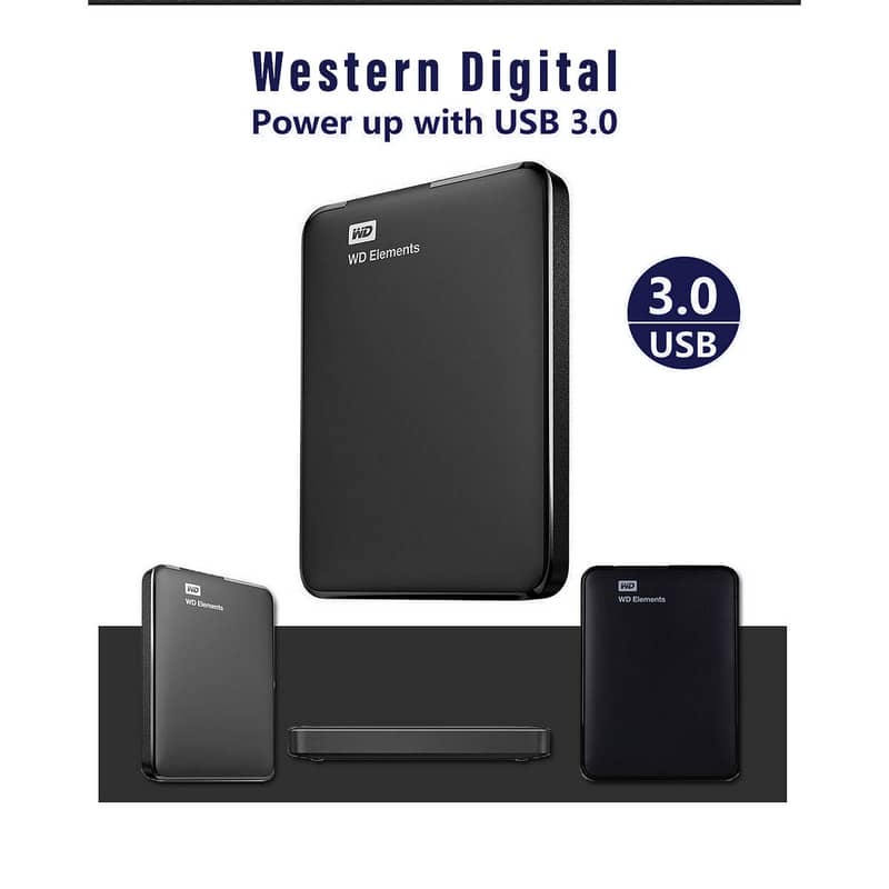 Portable External WD 500-gb 3.0 Speed Hard Disk For Sale 2