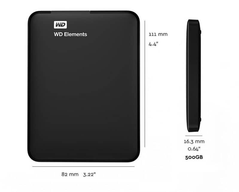 Portable External WD 500-gb 3.0 Speed Hard Disk For Sale 1