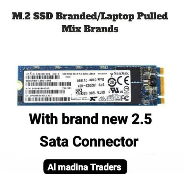 128 GB m2 SSD with m2 sata Connector high quality 1